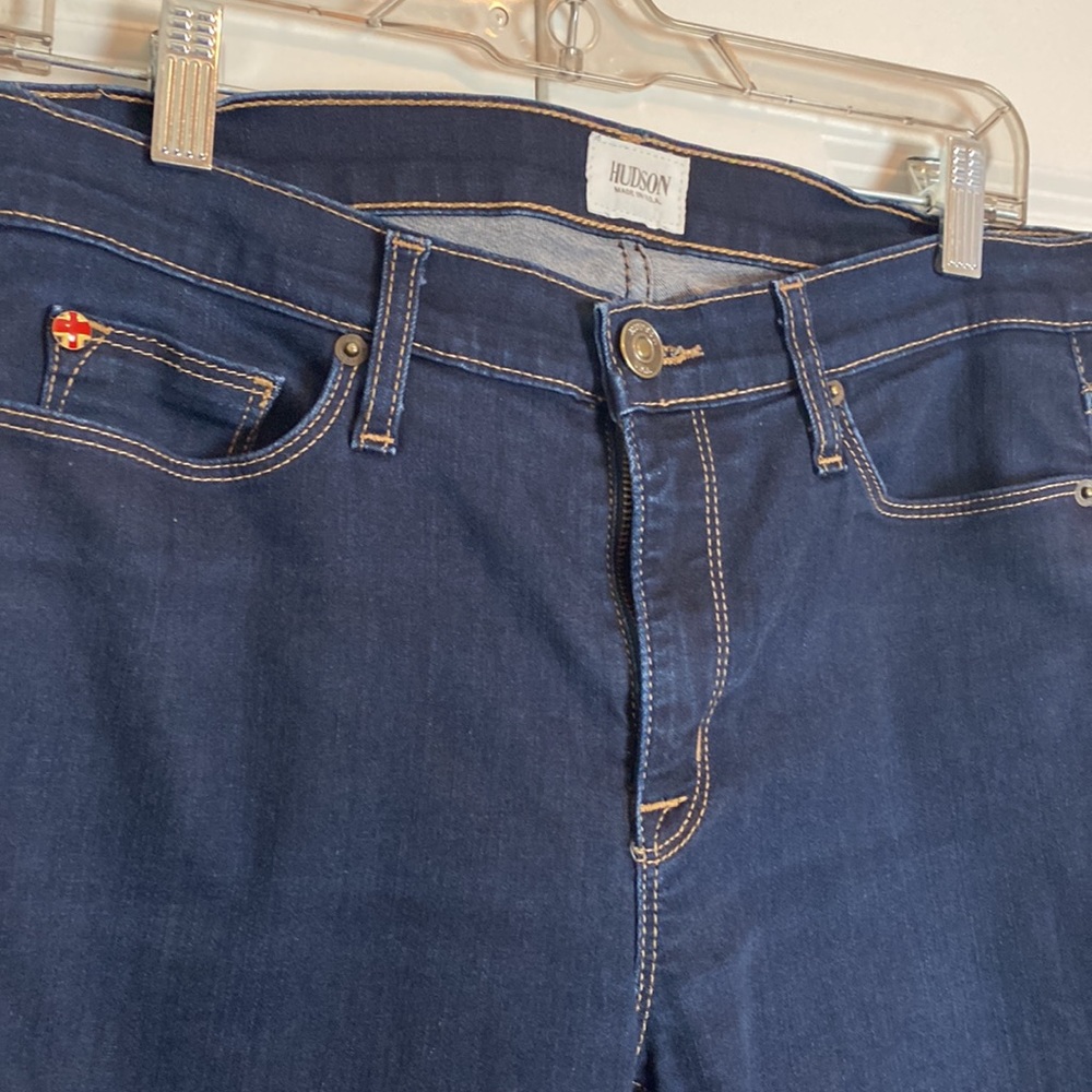 Hudson Nico Midrise Super Skinny Dark Denim Jeans Size 29